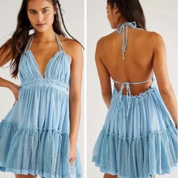 Free People Mini Dress 🩵🩵 - Picture 1 of 1